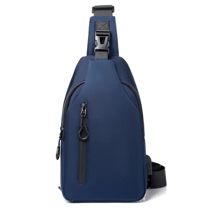 Men's Black Crossbody Bag with 3 Pockets