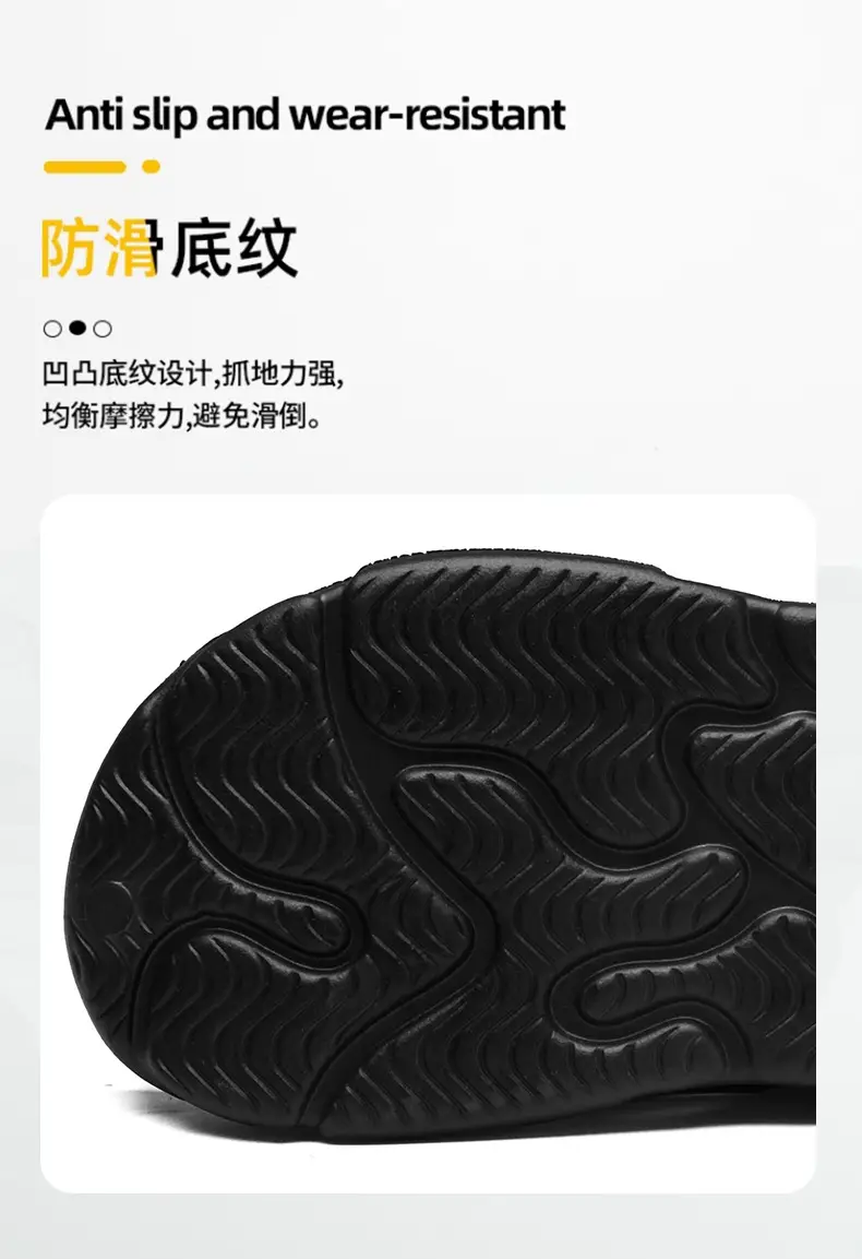 Flip-Flops, Casual Non-Slip Indoor and Outdoor Wear, Soft Sole, Wear-Resistant, Color-Blocked, Beach Sandals for Men, Thick Sole — feature 12