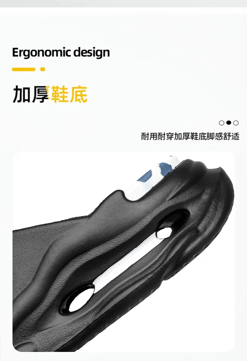 Flip-Flops, Casual Non-Slip Indoor and Outdoor Wear, Soft Sole, Wear-Resistant, Color-Blocked, Beach Sandals for Men, Thick Sole — feature 13
