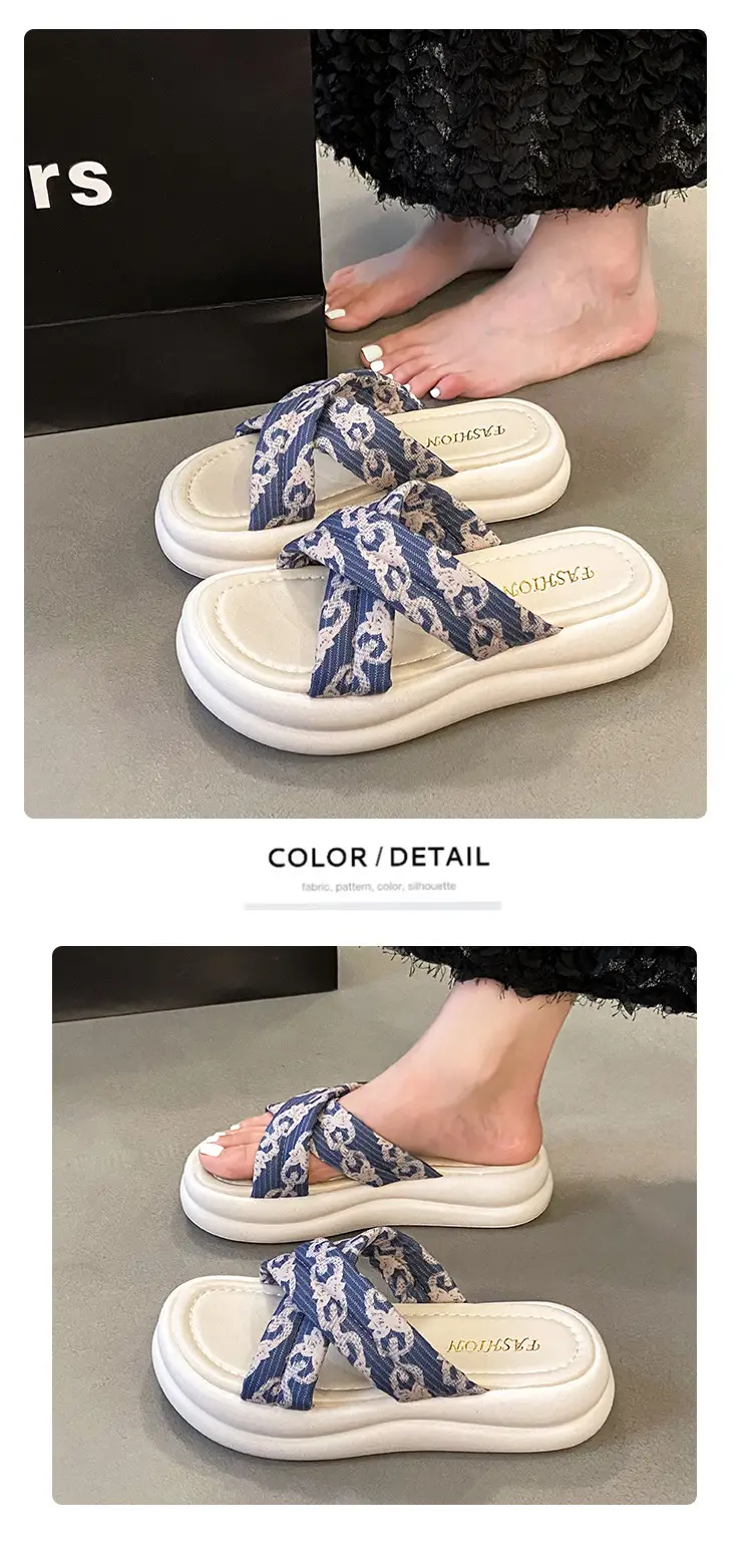 Thick-Soled Slippers for Women's Summer Outer Wear Wholesale New Exquisite French Style Beautiful High-End Thai Seaside Beach Sandals — feature 11