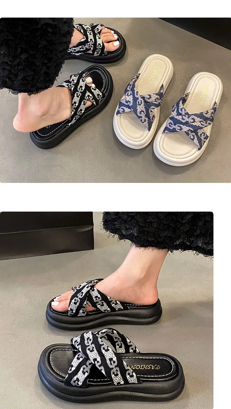 Thick-Soled Slippers for Women's Summer Outer Wear Wholesale New Exquisite French Style Beautiful High-End Thai Seaside Beach Sandals — feature 3
