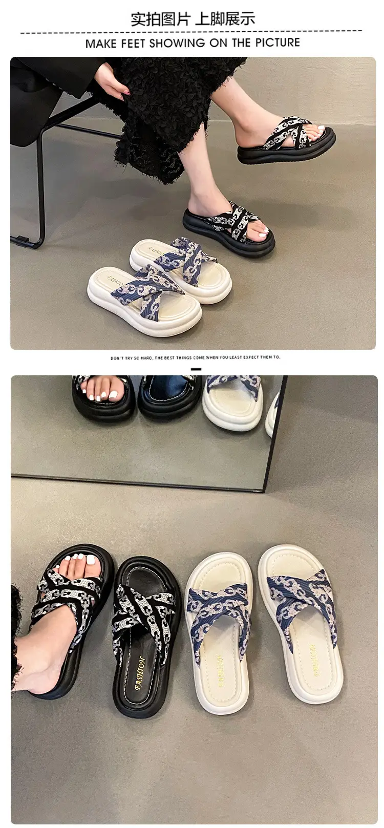 Thick-Soled Slippers for Women's Summer Outer Wear Wholesale New Exquisite French Style Beautiful High-End Thai Seaside Beach Sandals — feature 7