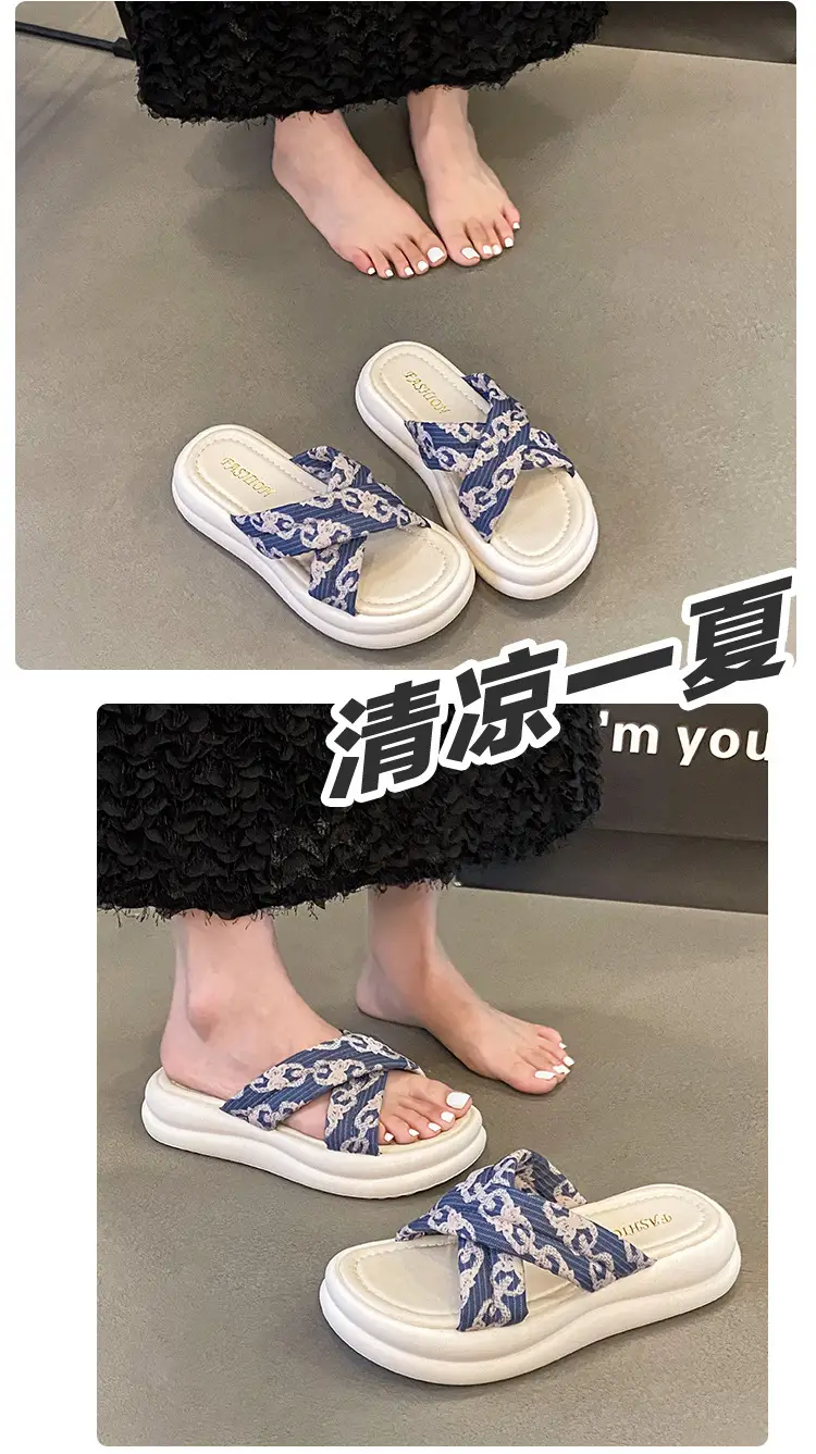 Thick-Soled Slippers for Women's Summer Outer Wear Wholesale New Exquisite French Style Beautiful High-End Thai Seaside Beach Sandals — feature 8