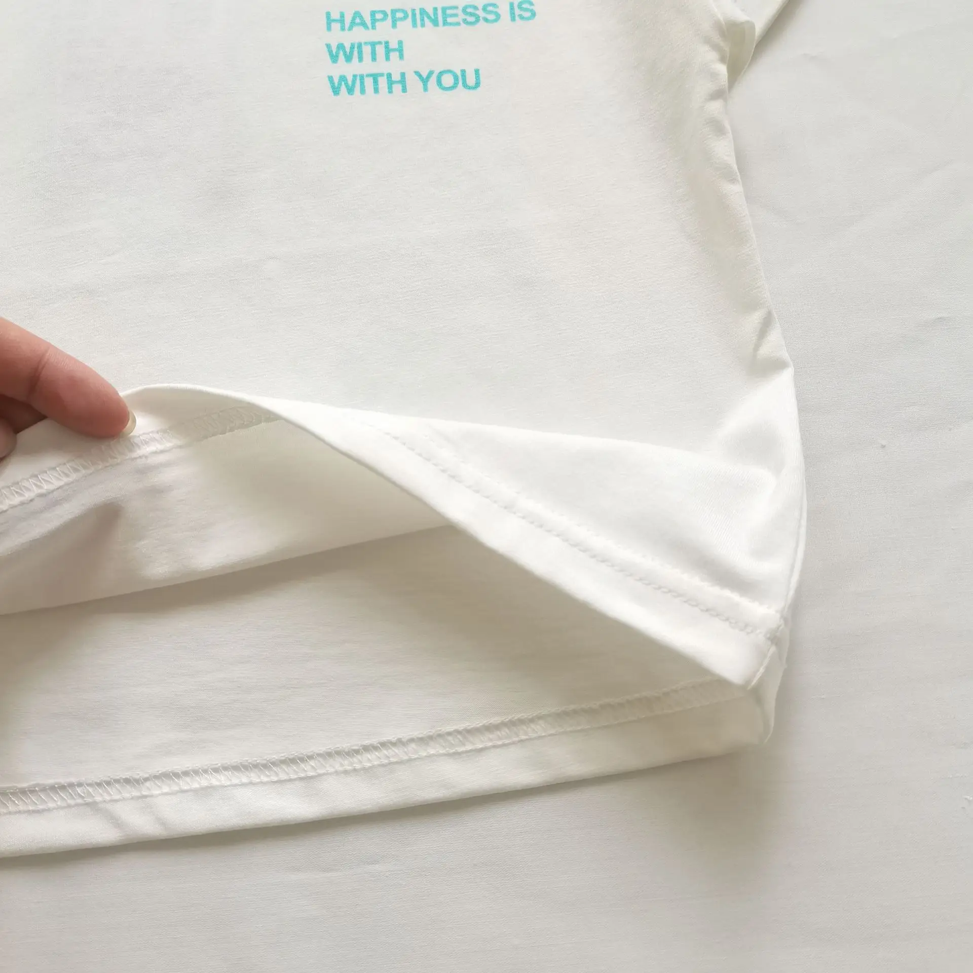 Ins Korean Style Boys T-Shirt Teal White Set — feature 15