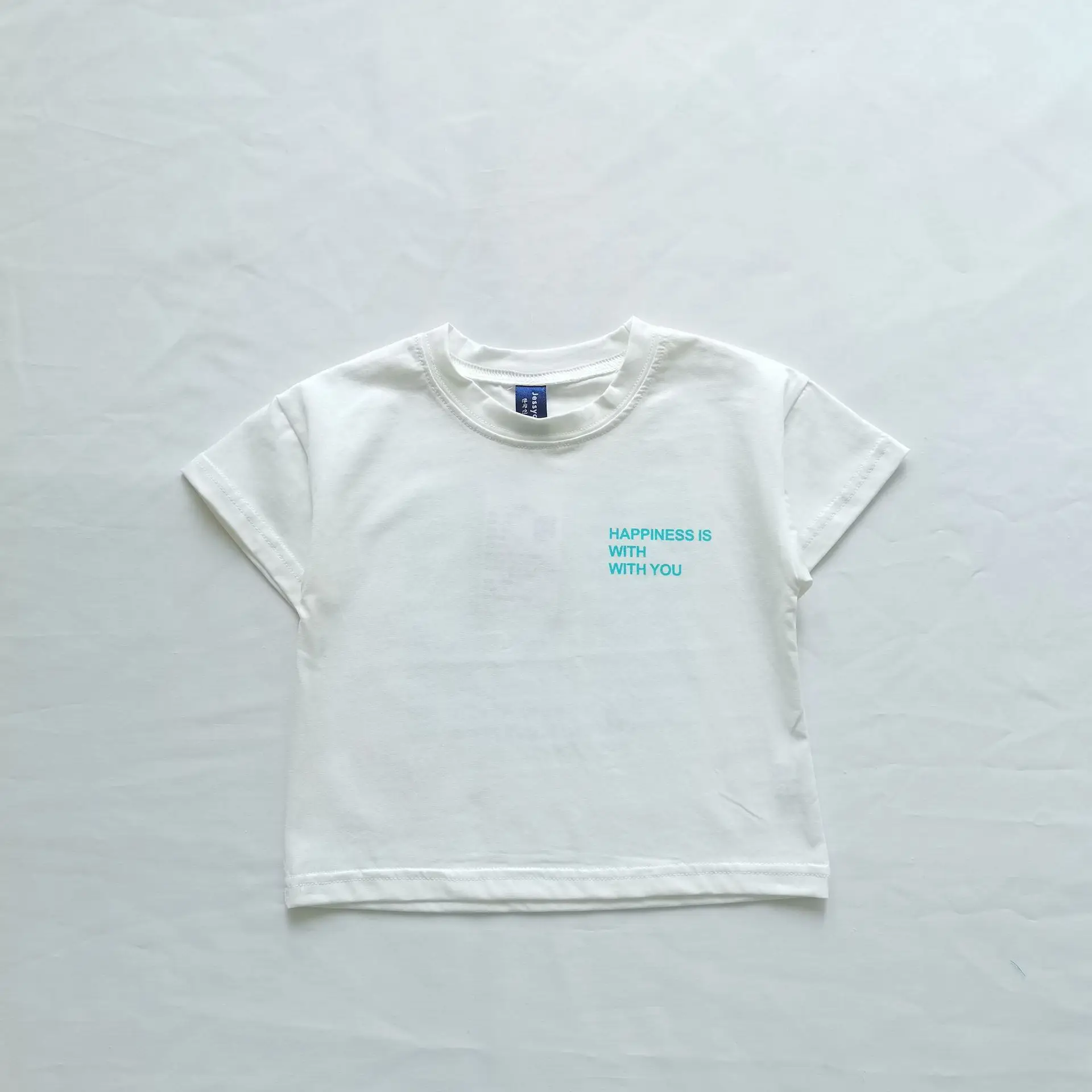 Ins Korean Style Boys T-Shirt Teal White Set — feature 6