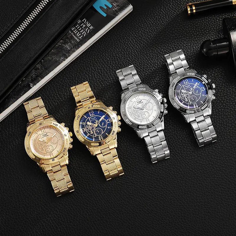 Gold 3-View Luxury Watch for Men - Image 5