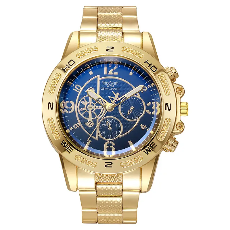 Gold 3-View Luxury Watch for Men - Image 7