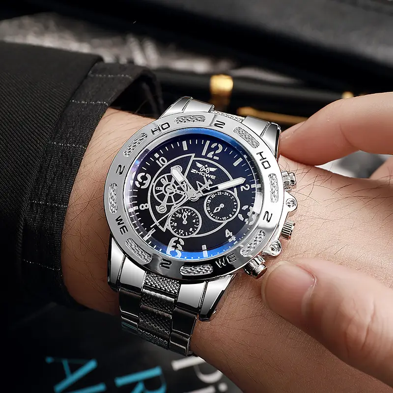 Gold 3-View Luxury Watch for Men — feature 6