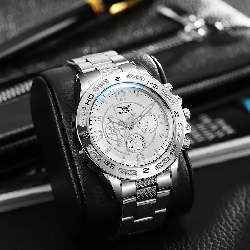 Gold 3-View Luxury Watch for Men - Image 3