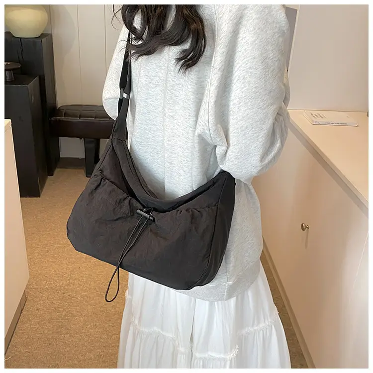 Black Pleated Shoulder Bag for Women 2025 — feature 23