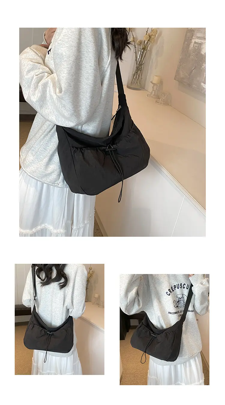 Black Pleated Shoulder Bag for Women 2025 — feature 27