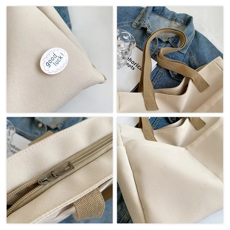 Custom Canvas Shoulder Bag Large Capacity Korean Fashion - Image 7