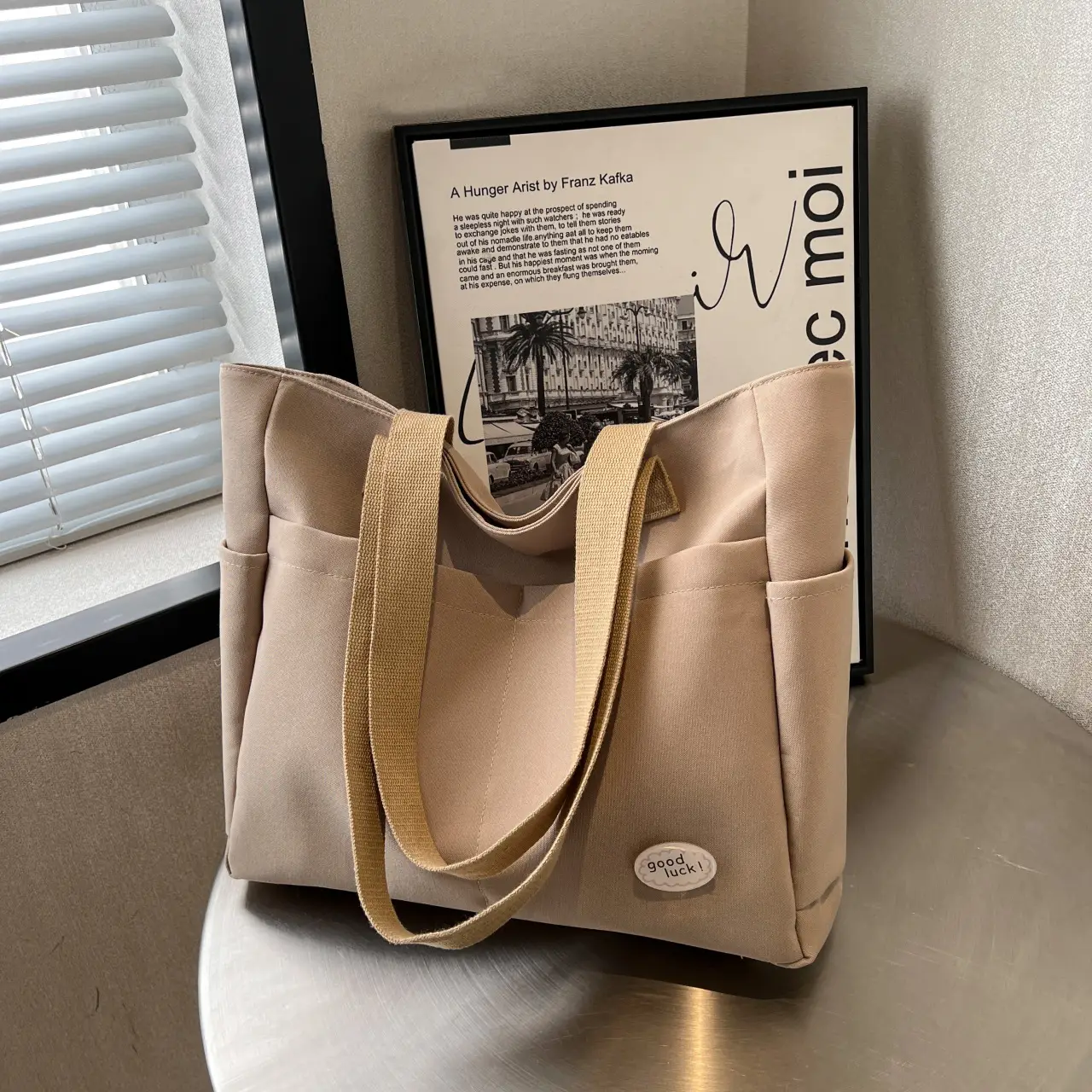 Custom Canvas Shoulder Bag Large Capacity Korean Fashion - Image 2