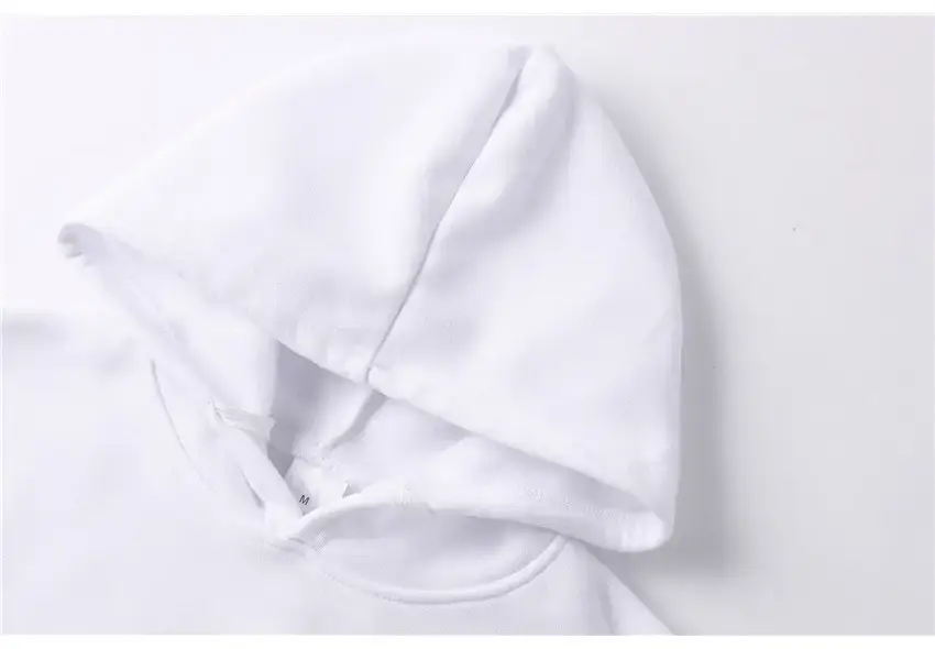 White Men's Hooded Sweatshirt & Pants Set Winter Casual — feature 21