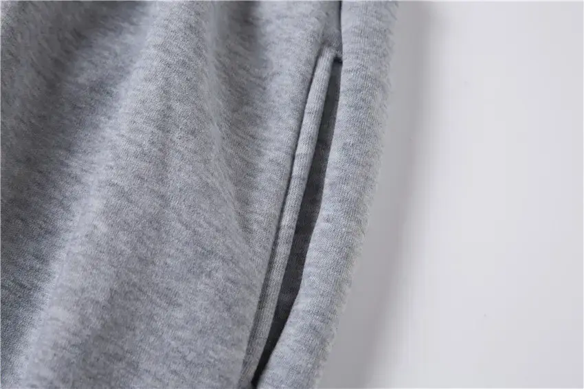 White Men's Hooded Sweatshirt & Pants Set Winter Casual — feature 23