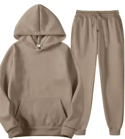 White Men's Hooded Sweatshirt & Pants Set Winter Casual - Image 15