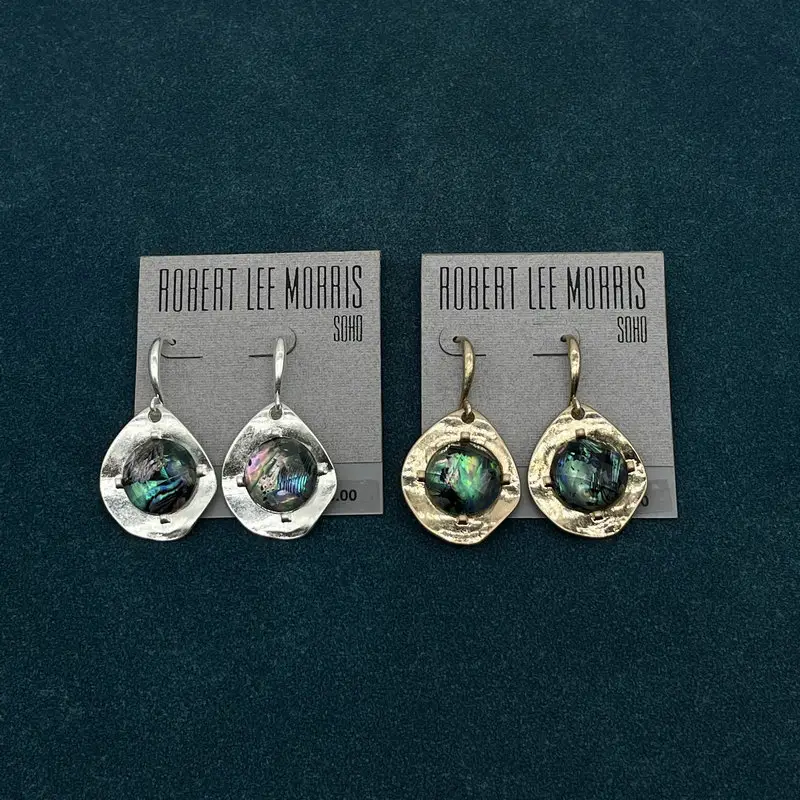 Cross-border New Style Elegant Earrings Drop Type Inlaid Colorful Abalone Shells Design Sense New Style Ocean Sense All-match Earrings — feature 1