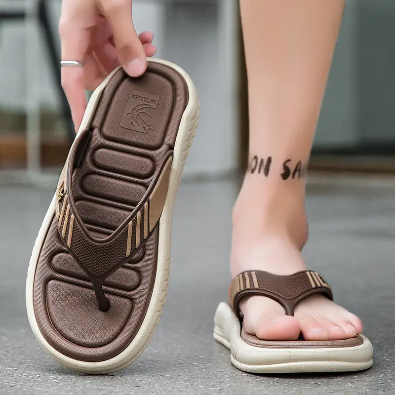 Cool Road's New 2026 Men's Shoes with a Stepping-On-Poop Feeling, Thick-Soled, Height-Increasing, Soft-Soled Flip-Flops, Comfortable for Indoor and Outdoor Use, Summer Slippers - Image 6