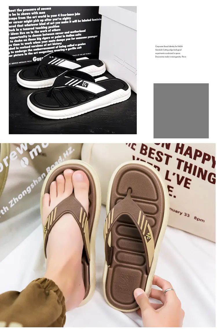 Cool Road's New 2026 Men's Shoes with a Stepping-On-Poop Feeling, Thick-Soled, Height-Increasing, Soft-Soled Flip-Flops, Comfortable for Indoor and Outdoor Use, Summer Slippers — feature 4