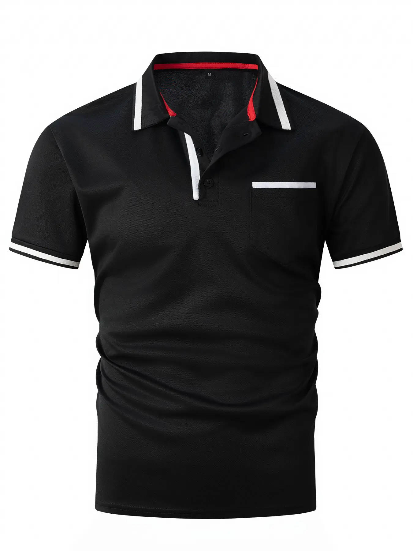 Men's Light Blue Polo Shirt Button Pocket Summer 2024 — feature 12