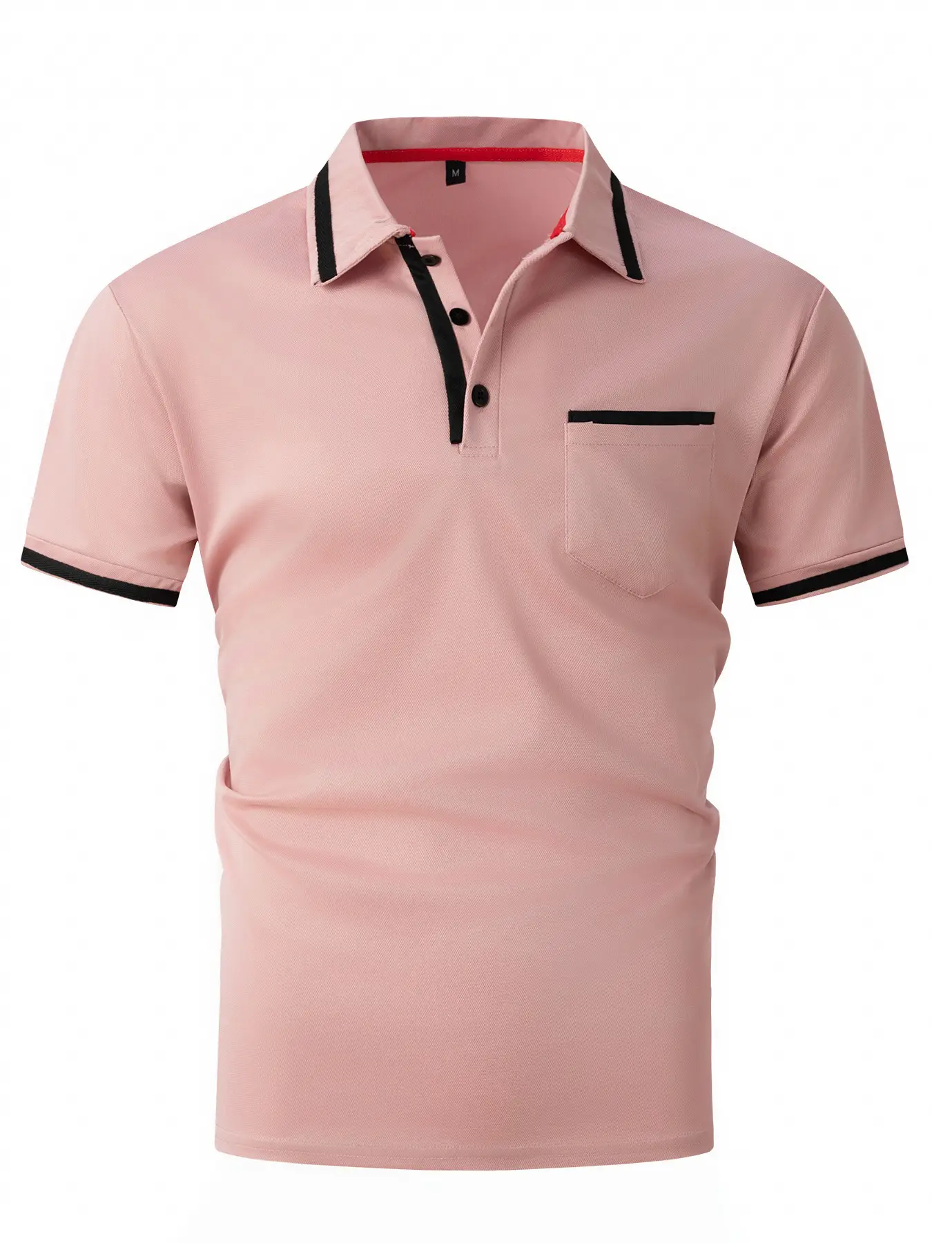 Men's Light Blue Polo Shirt Button Pocket Summer 2024 — feature 14