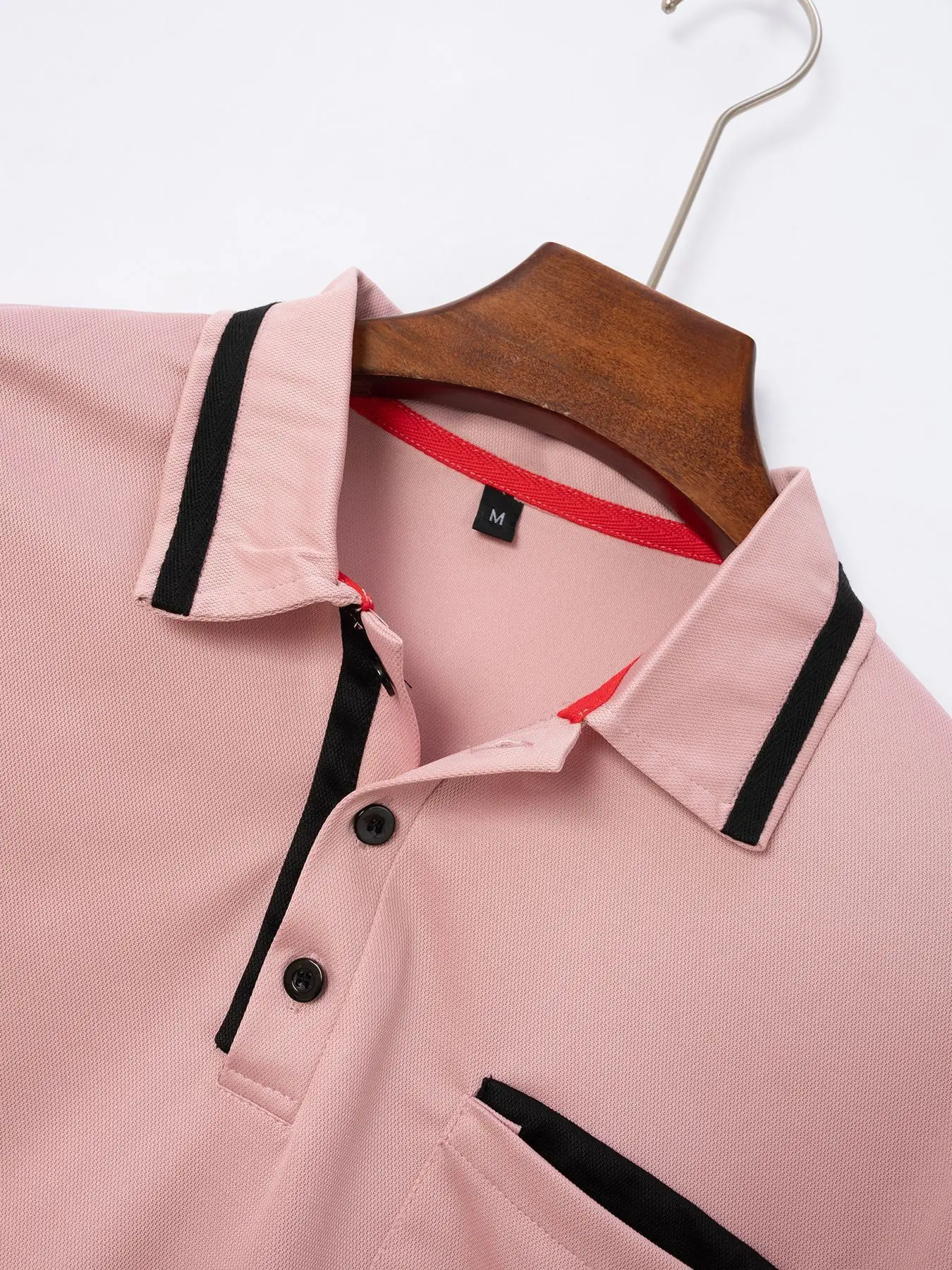 Men's Light Blue Polo Shirt Button Pocket Summer 2024 — feature 24