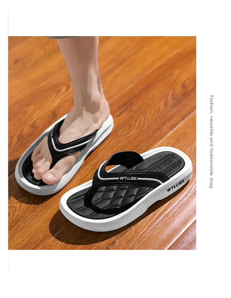 Cool Outdoor Flip-Flops for Men, Summer Beach Shoes with a Soft Feel, Wear-Resistant and Non-Slip, High-End Flip-Flops — feature 10