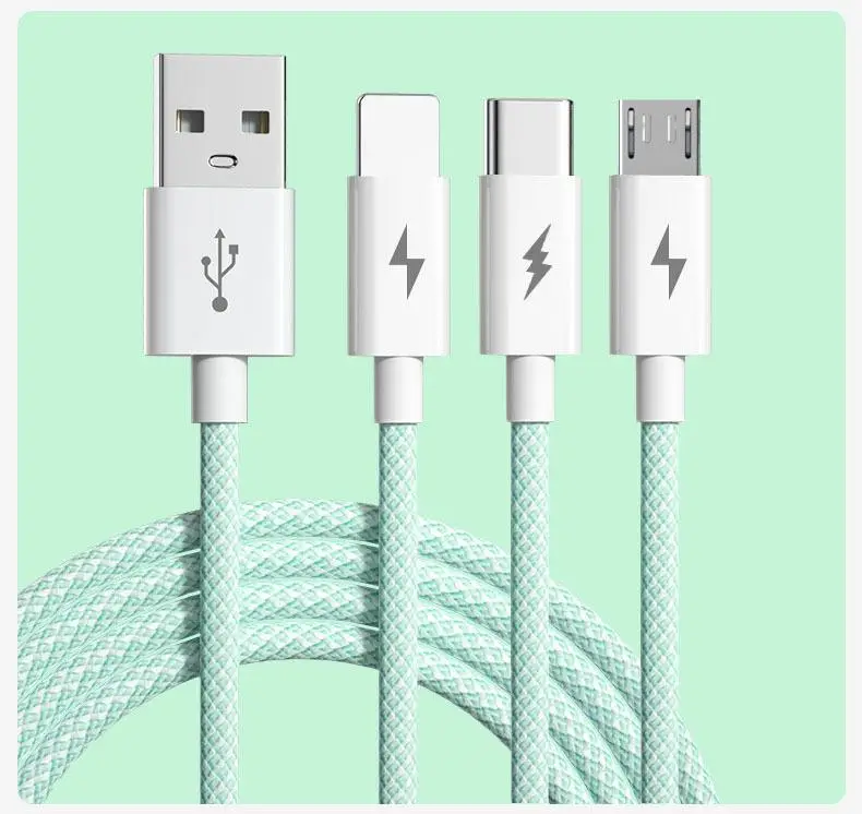 66W Three-In-One Charging Cable for Apple Huawei Android — feature 14