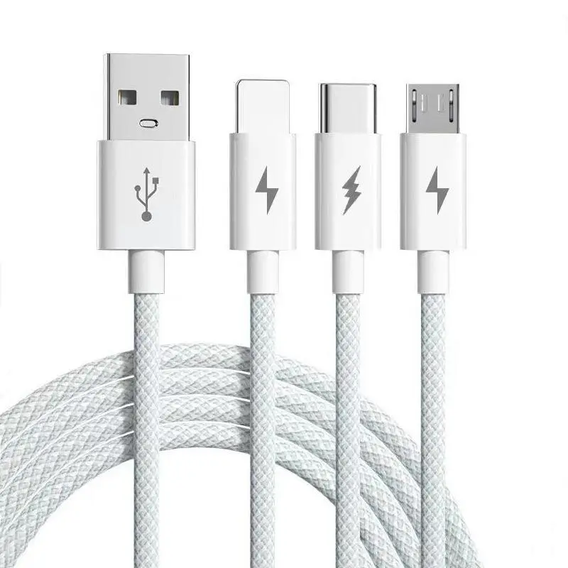 66W Three-In-One Charging Cable for Apple Huawei Android - Image 2