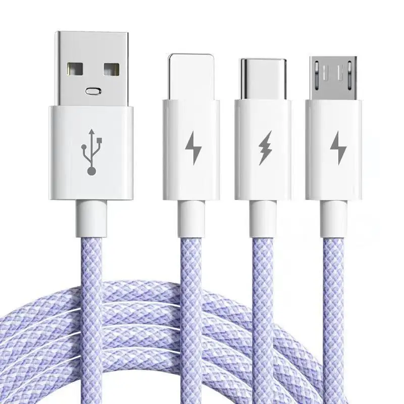 66W Three-In-One Charging Cable for Apple Huawei Android - Image 5