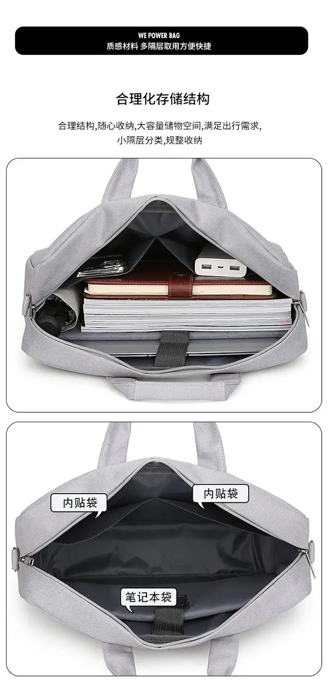 15.6 Inch Business Laptop Bag Black Large Capacity — feature 10