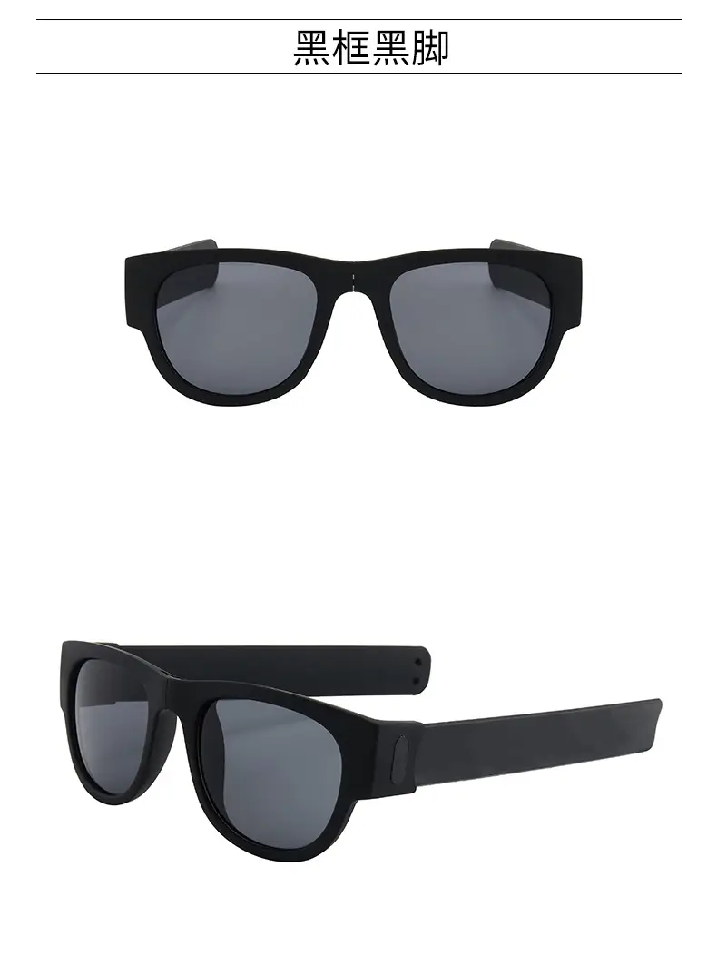 Folding Sports Sunglasses Black Red Adjustable Band — feature 10