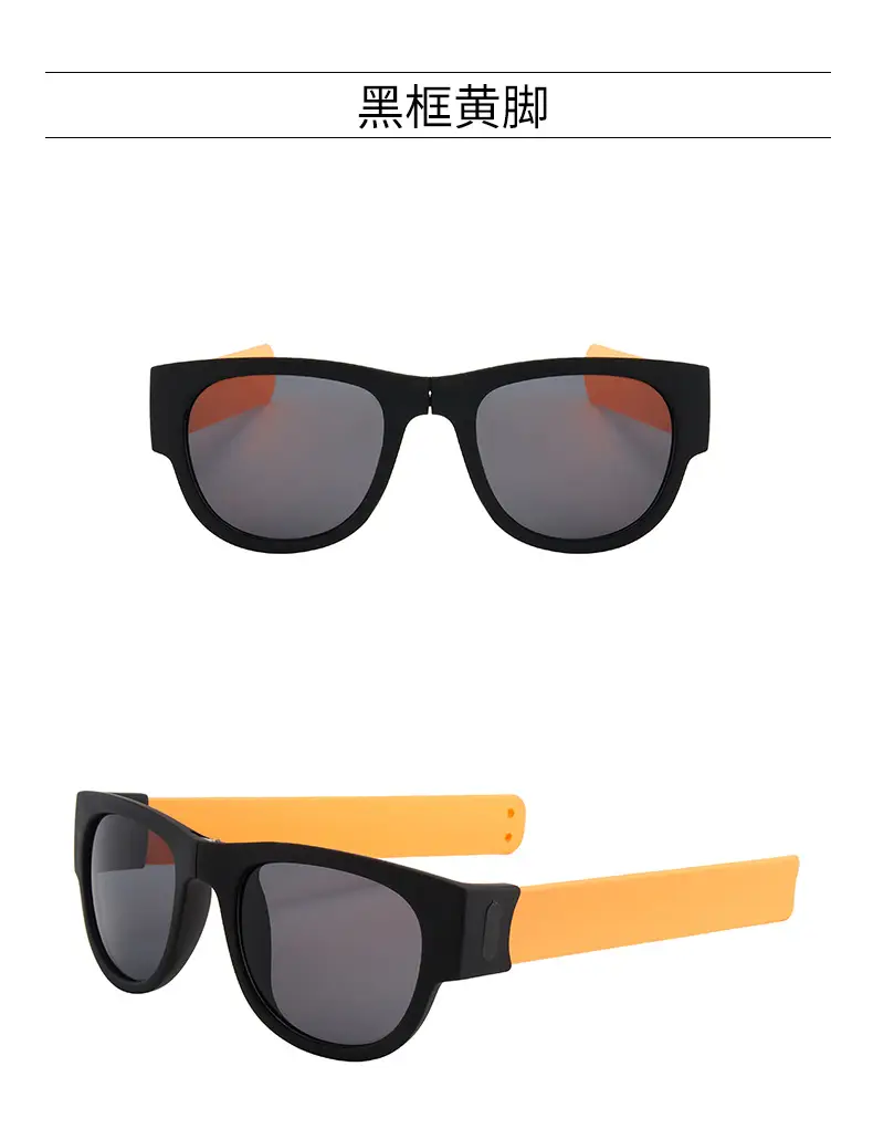 Folding Sports Sunglasses Black Red Adjustable Band — feature 13