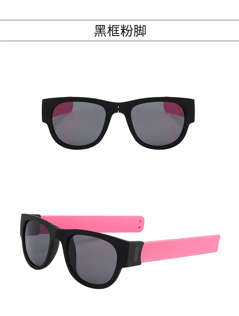 Folding Sports Sunglasses Black Red Adjustable Band — feature 14