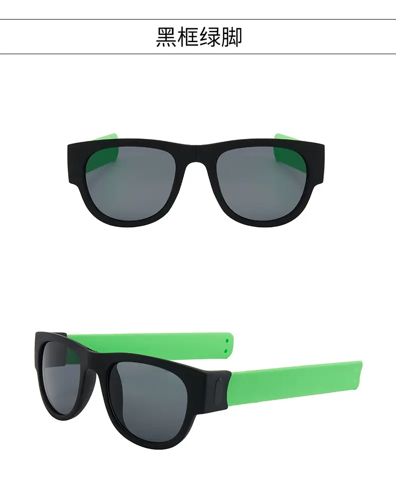 Folding Sports Sunglasses Black Red Adjustable Band — feature 15
