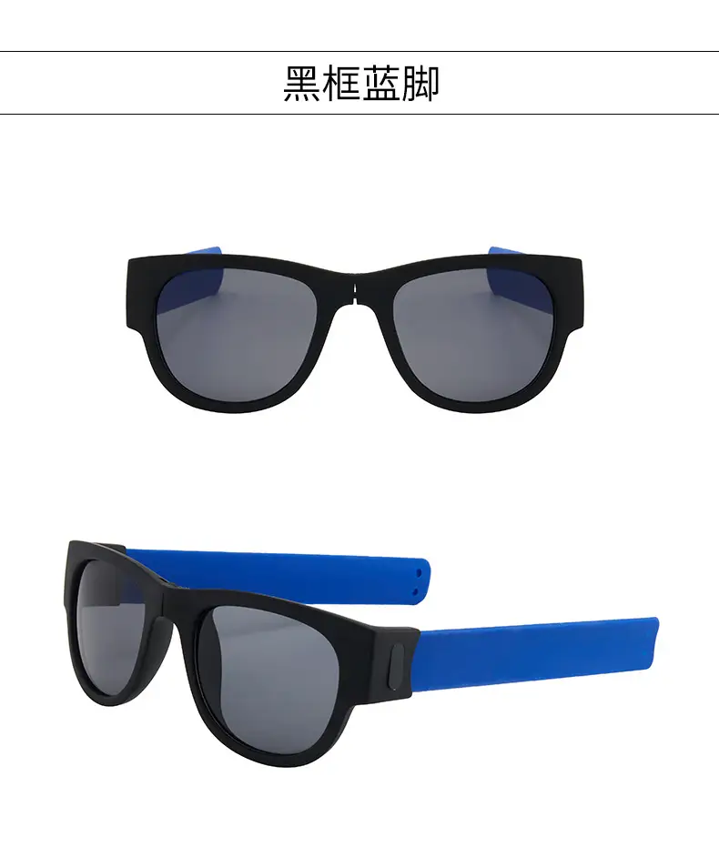 Folding Sports Sunglasses Black Red Adjustable Band — feature 16