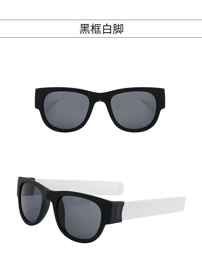 Folding Sports Sunglasses Black Red Adjustable Band — feature 17
