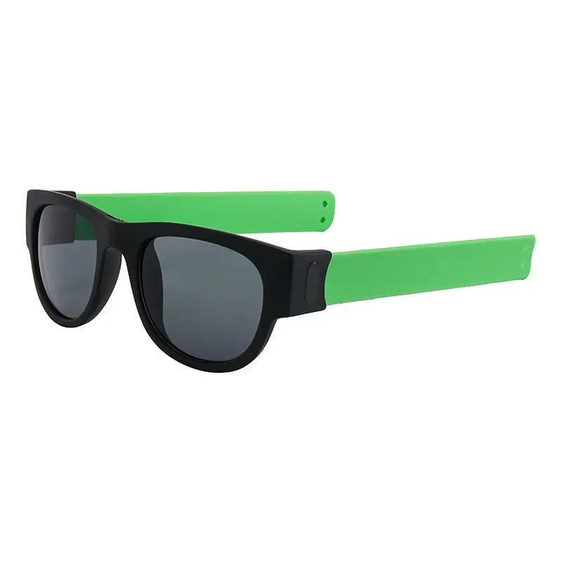 Folding Sports Sunglasses Black Red Adjustable Band - Image 2