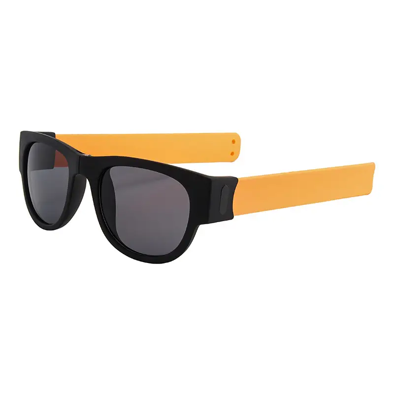Folding Sports Sunglasses Black Red Adjustable Band - Image 3