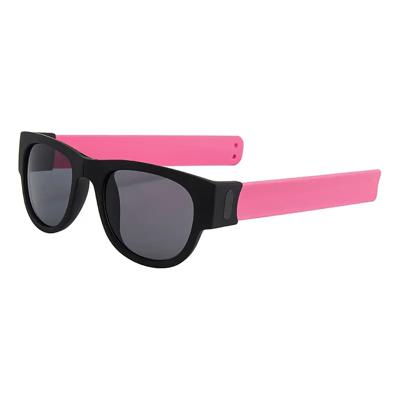 Folding Sports Sunglasses Black Red Adjustable Band - Image 6
