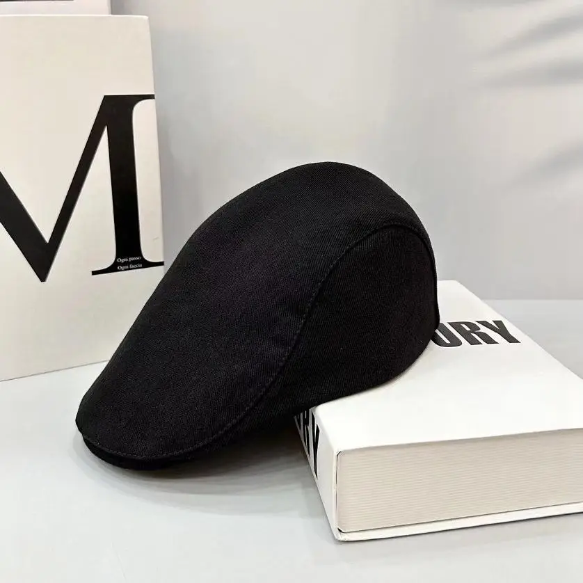 British Style Vintage Newsboy Hat for Men Beige - Image 10
