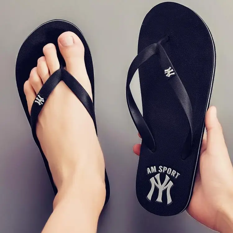 Men's New York Yankees Navy Flip Flops Summer