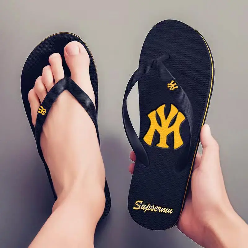 Men's New York Yankees Navy Flip Flops Summer
