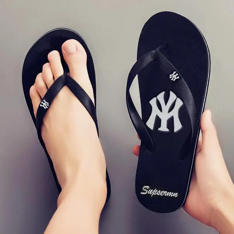 Men's New York Yankees Navy Flip Flops Summer