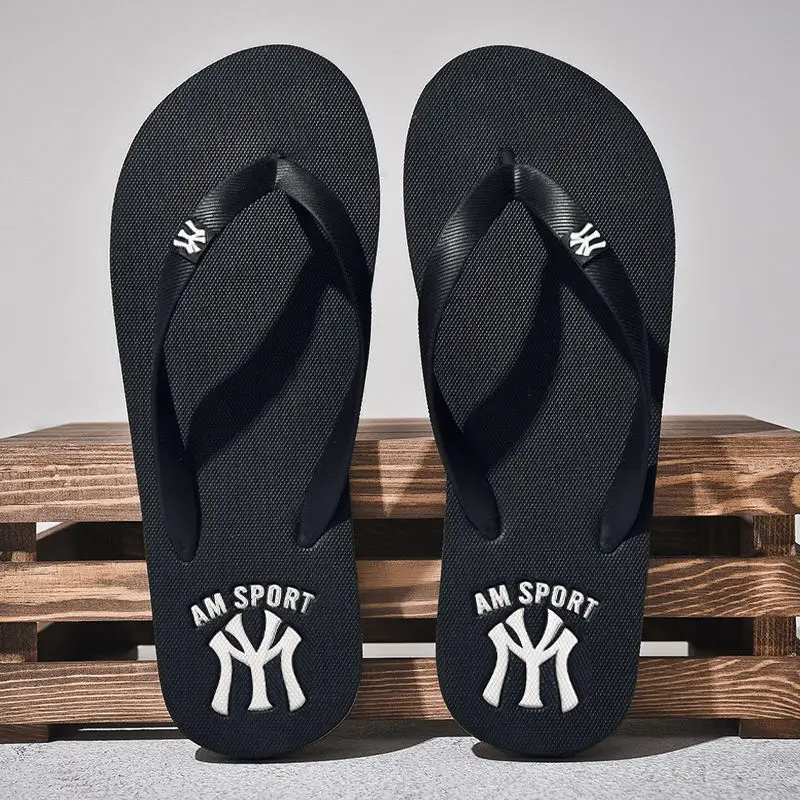 Men's New York Yankees Navy Flip Flops Summer