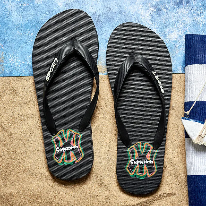 Men's New York Yankees Navy Flip Flops Summer