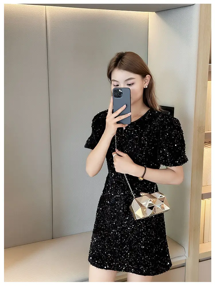 Silver Geometric Mirror Clutch Bag Mini Handbag — feature 11