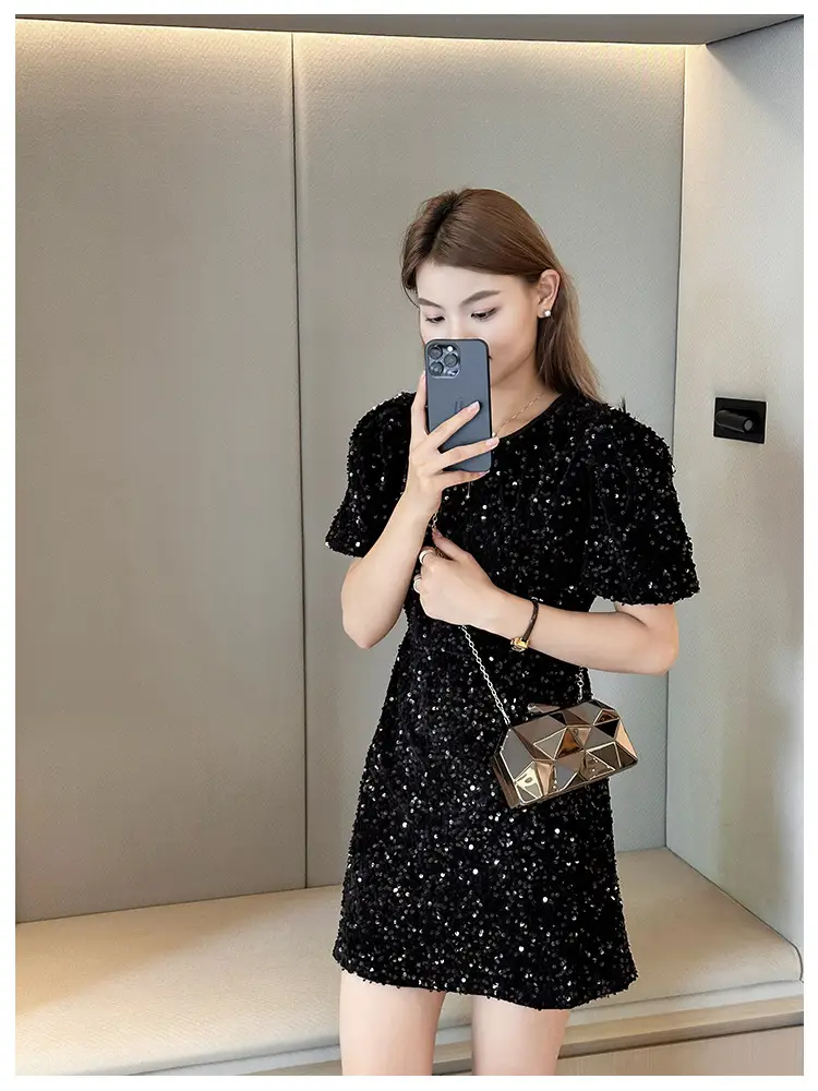 Silver Geometric Mirror Clutch Bag Mini Handbag — feature 6