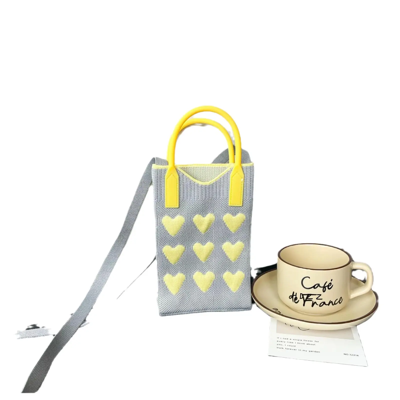 Love-Themed Knitted Phone Bag Korean Style 2024 - Image 36
