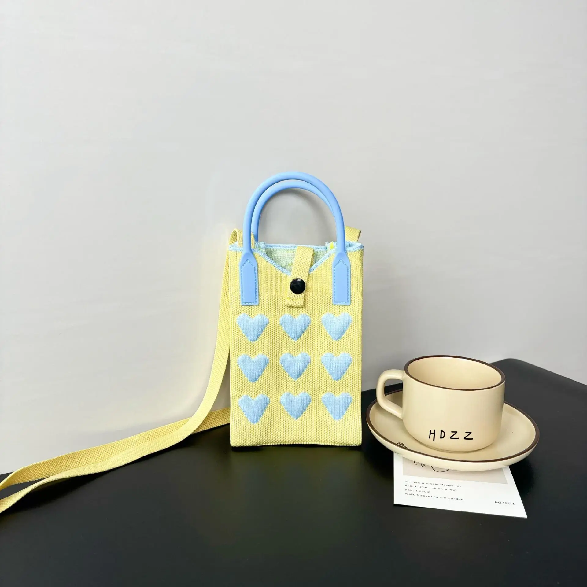 Love-Themed Knitted Phone Bag Korean Style 2024 - Image 18